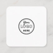 Facebook InstagramロゴQrコード離れAレビュー スクエア名刺 (裏面)