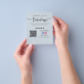 Facebook InstagramロゴQrコード離れAレビュー チラシ (手)