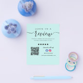 Facebook InstagramロゴQrコード離れAレビュー チラシ (シングル)