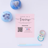 Facebook InstagramロゴQrコード離れAレビュー チラシ (シングル)