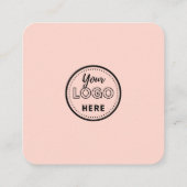 Facebook Instagram赤面離れPink Us  A Review スクエア名刺 (裏面)