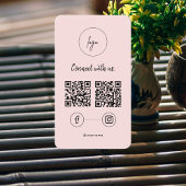 Facebook Instagram QRコードがUs Pinkに接続 名刺