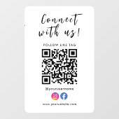 Facebook Instagram Qrコードと接続 ウィンドウサイン (シート)