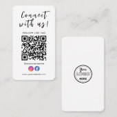 Facebook Instagram Qrコードと接続 名刺 (正面/裏面)