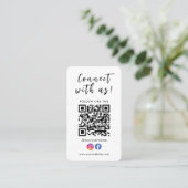 Facebook Instagram Qrコードと接続 名刺 (スタンド正面)
