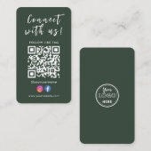 Facebook Instagram Qrコードと接続 名刺 (正面/裏面)