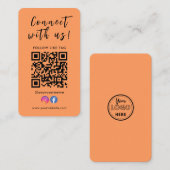 Facebook Instagram Qrコードと接続 名刺 (正面/裏面)