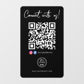 Facebook Instagram QRコードロゴを使用して接続 ウィンドウサイン (シート)