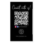 Facebook Instagram QRコードロゴを使用して接続 マグネット名刺 (正面縦)