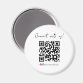 Facebook Instagram QRコードロゴを使用して接続 マグネット (正面/裏面)