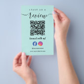 Facebook Instagram Qrコード離れAレビュー チラシ (ハンドル)