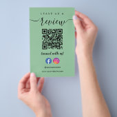 Facebook Instagram Qrコード離れAレビュー チラシ (ハンドル)