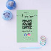 Facebook Instagram Qrコード離れAレビュー チラシ (シングル)