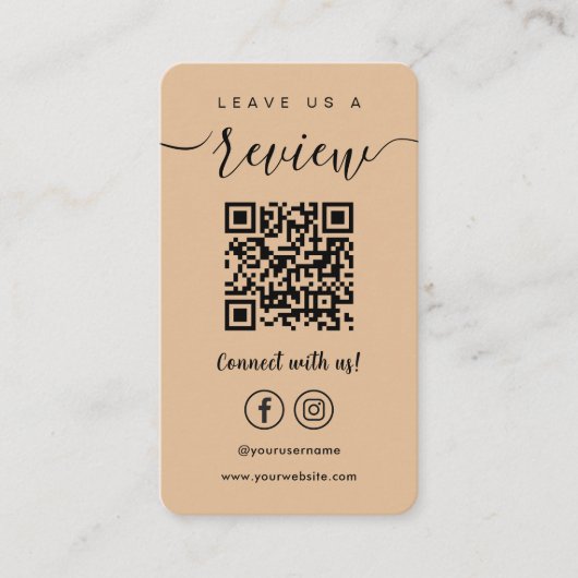 Facebook Instagram Qr離れコードロゴのレビュー 名刺 (正面)