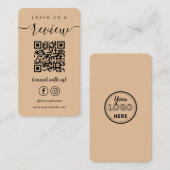 Facebook Instagram Qr離れコードロゴのレビュー 名刺 (正面/裏面)