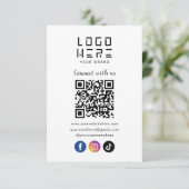 Facebook Instagram Tiktok QRコードと接続 招待状 (スタンド正面)