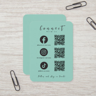 Facebook Instagram Tiktok QRコードシーフオム 名刺
