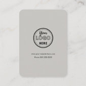 Facebook Instagram Tiktok QRコードソフトグレー 名刺 (裏面)