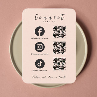 Facebook Instagram Tiktok QRコードソフトピーチ 名刺