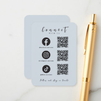 Facebook Instagram Tiktok QRコードソフト海軍 エンクロージャーカード