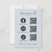 Facebook Instagram Tiktok QRコードソフト海軍 招待状 (正面)