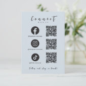Facebook Instagram Tiktok QRコードソフト海軍 招待状 (スタンド正面)
