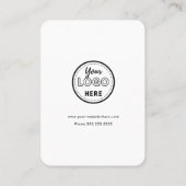 Facebook Instagram Tiktok QRコードトレンディー白 名刺 (裏面)