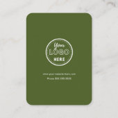 Facebook Instagram Tiktok QRコードモスグリーン 名刺 (裏面)