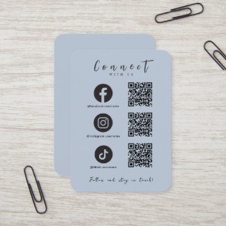 Facebook Instagram Tiktok QRコードモダン海軍 名刺