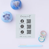 Facebook Instagram Tiktok QRコードライトネイビー チラシ (シングル)