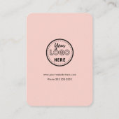 Facebook Instagram Tiktok QRコード赤面ピンク 名刺 (裏面)