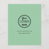 Facebook Instagram Tiktok QR Code Mint Green チラシ (裏面)