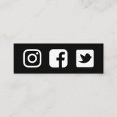 Facebook Instagram Twitter スキニー名刺 (正面)