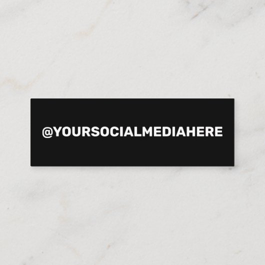 Facebook Instagram Twitter スキニー名刺 (裏面)