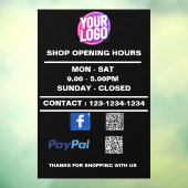 Facebook PayPal QRコードでの営業時間 ウィンドウサイン (シート3)