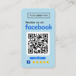 Facebook Review Request Baby Blue Business  名刺
