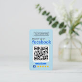 Facebook Review Request Baby Blue Business  名刺 (スタンド正面)