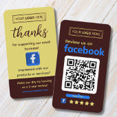 Facebook Review Request Black Cherry 名刺