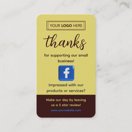 Facebook Review Request Black Cherry 名刺 (裏面)