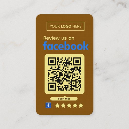Facebook Review Request Bronze 名刺 (正面)