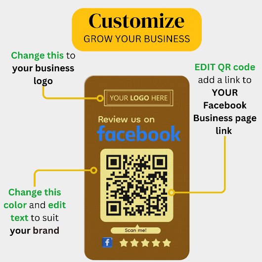 Facebook Review Request Bronze 名刺