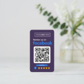 Facebook Review Request Business Card Deep Plum 名刺 (スタンド正面)