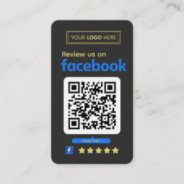 Facebook Review Request Charcoal Slate 名刺