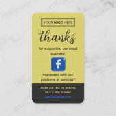 Facebook Review Request Charcoal Slate 名刺 (裏面)