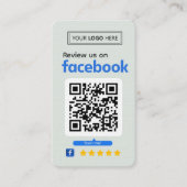Facebook Review Request Pale Green Business  名刺 (正面)
