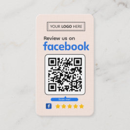 Facebook Review Request Pale Pink Business  名刺