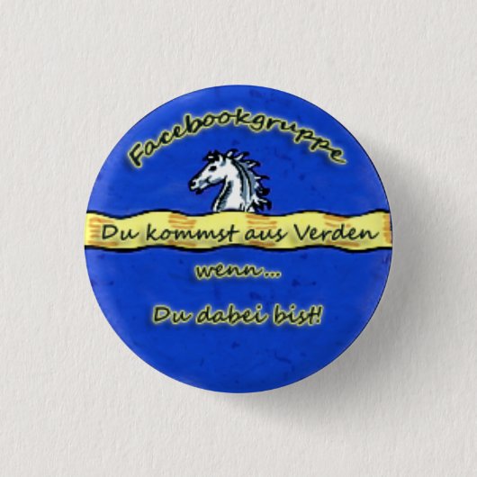 Facebookgruppe - Du kommst aus Verden wenn... 缶バッジ (正面)
