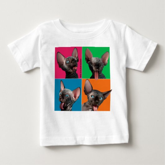 Facebuilding (Sphynxの子ネコ) ベビーTシャツ (正面)