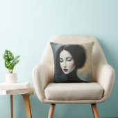 Faceless Beauty Portrait Painting クッション (椅子)
