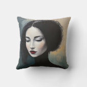Faceless Beauty Portrait Painting クッション (裏面)